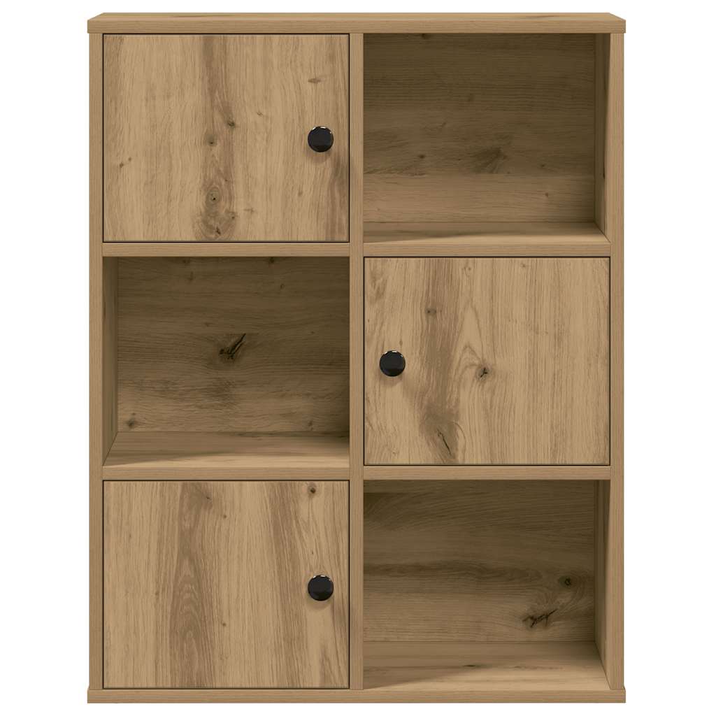 Bookcase Artisan Oak 60x24x76.5 cm Engineered Wood