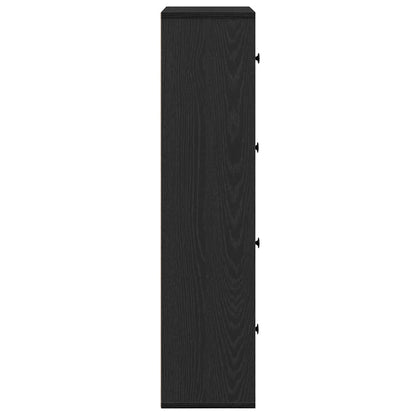 Bookcase Black Oak 60x24x101.5 cm Engineered Wood