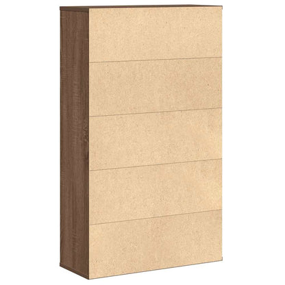 Bookcase Brown Oak 60x24x101.5 cm Engineered Wood