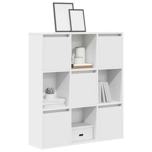 Bookcase White 89x24x101.5 cm Engineered Wood