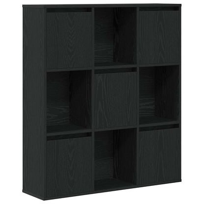 Bookcase Black Oak 89x24x101.5 cm Engineered Wood