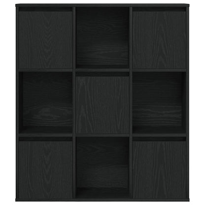 Bookcase Black Oak 89x24x101.5 cm Engineered Wood