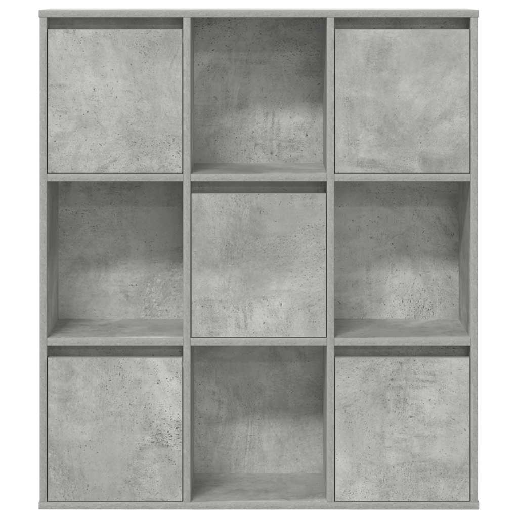 Bookcase Concrete Grey 89x24x101.5 cm Engineered Wood