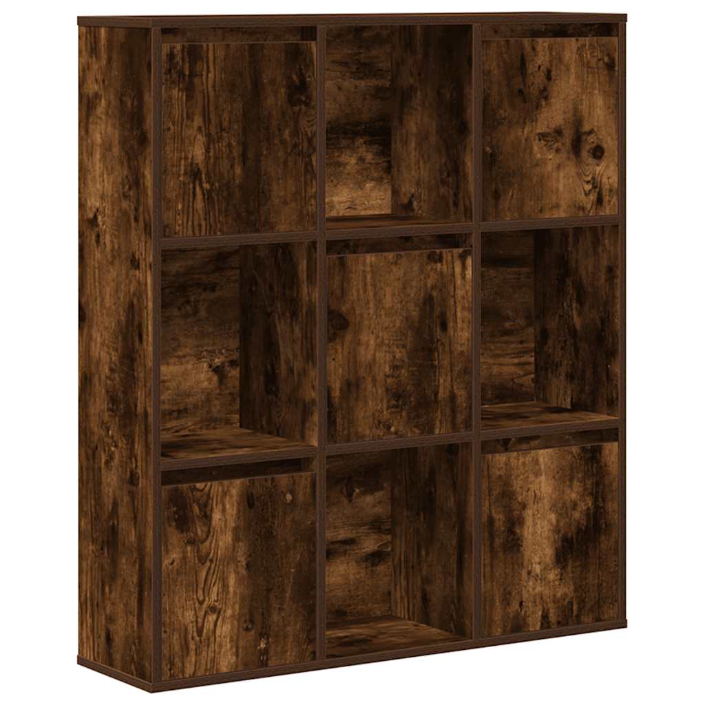 Bookcase Smoked Oak 89x24x101.5 cm Engineered Wood