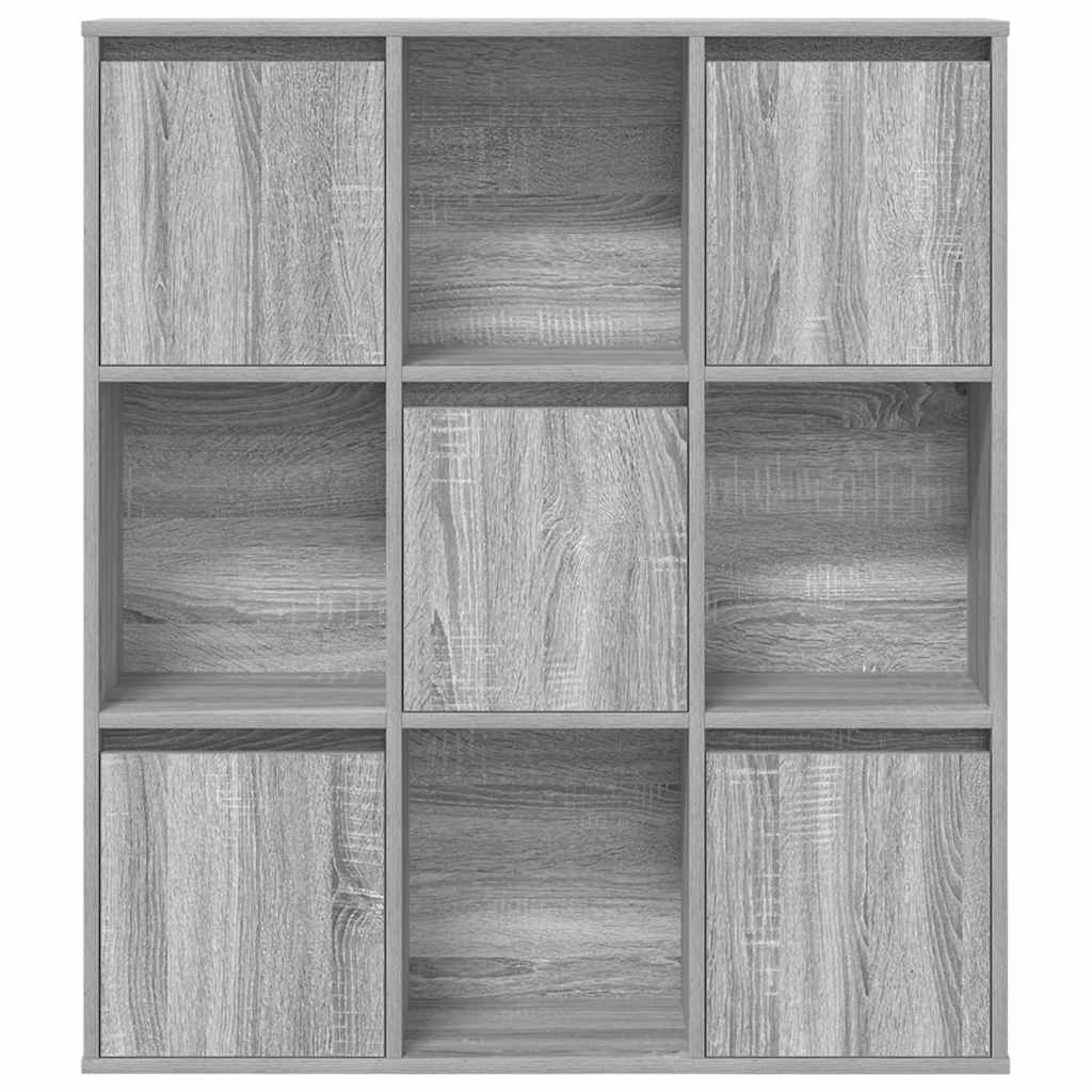 Bookcase Grey Sonoma 89x24x101.5 cm Engineered Wood