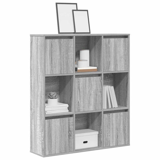 Bookcase Grey Sonoma 89x24x101.5 cm Engineered Wood