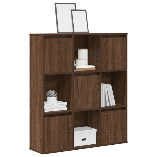 Bookcase Brown Oak 89x24x101.5 cm Engineered Wood