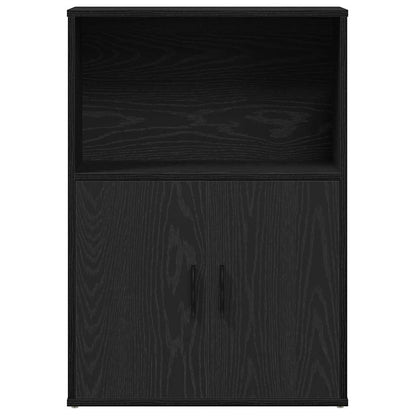 Bookcase Black Oak 60x24x85 cm Engineered Wood