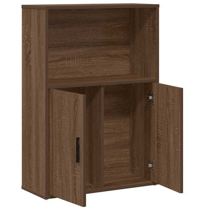 Bookcase Brown Oak 60x24x85 cm Engineered Wood