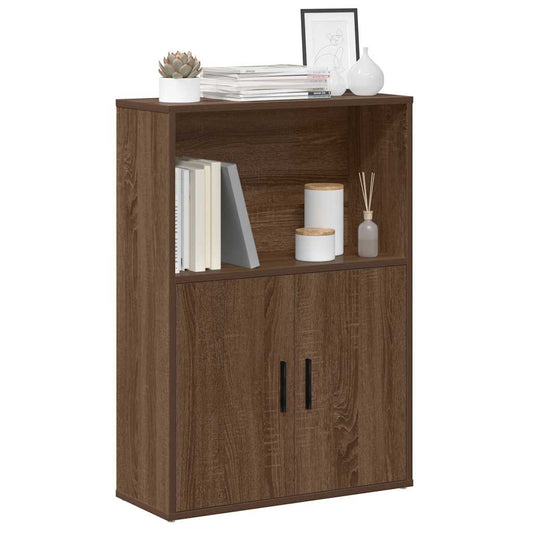 Bookcase Brown Oak 60x24x85 cm Engineered Wood