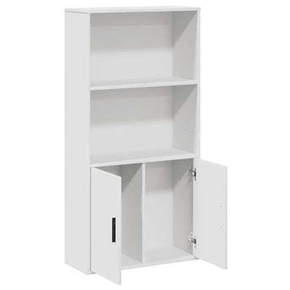 Bookcase White 60x24x120 cm Engineered Wood