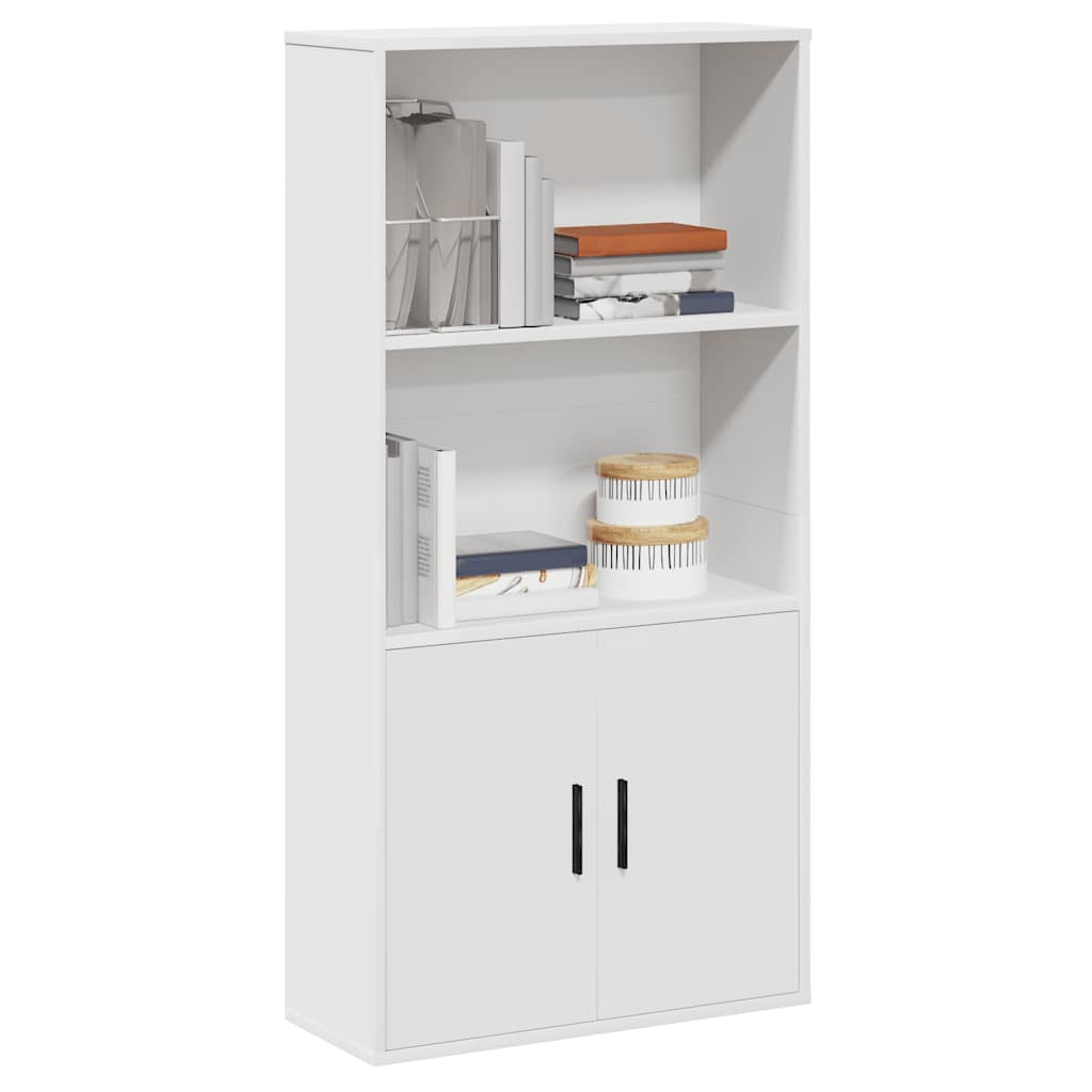 Bookcase White 60x24x120 cm Engineered Wood