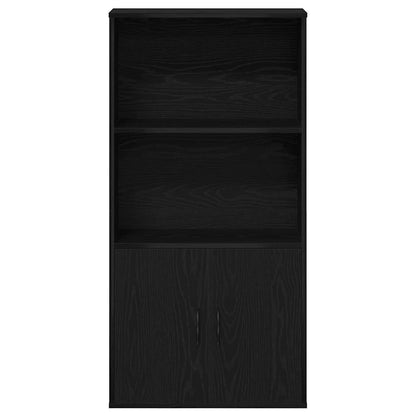 Bookcase Black Oak 60x24x120 cm Engineered Wood