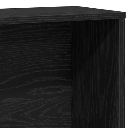 Bookcase Black Oak 60x24x120 cm Engineered Wood