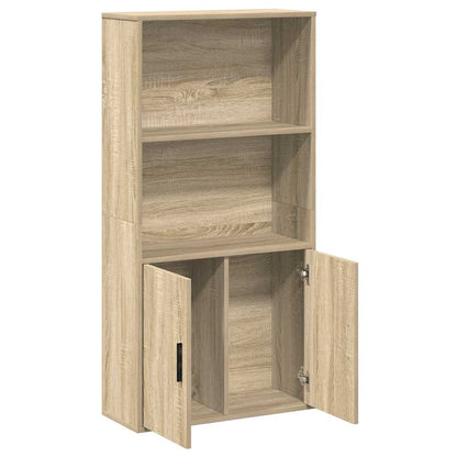 Bookcase Sonoma Oak 60x24x120 cm Engineered Wood