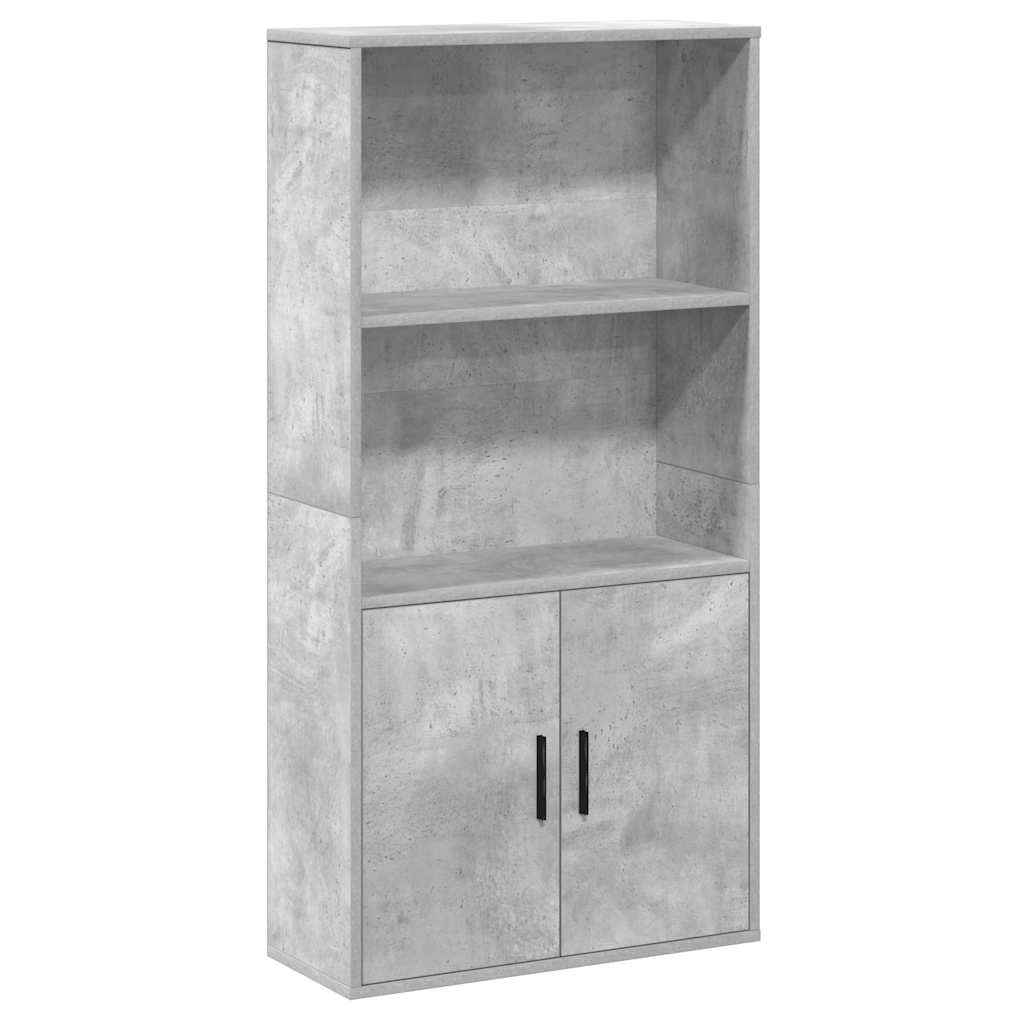 Bookcase Concrete Grey 60x24x120 cm Engineered Wood