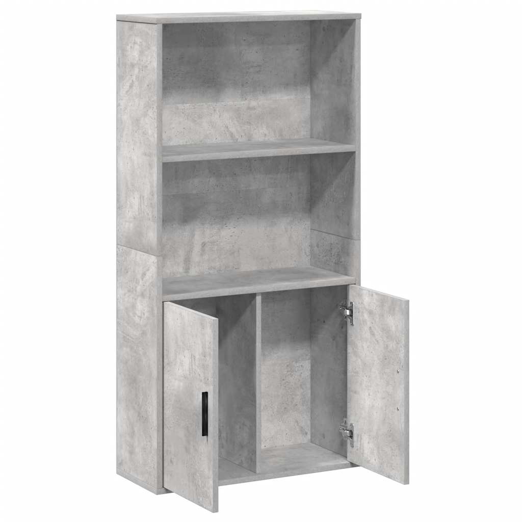 Bookcase Concrete Grey 60x24x120 cm Engineered Wood