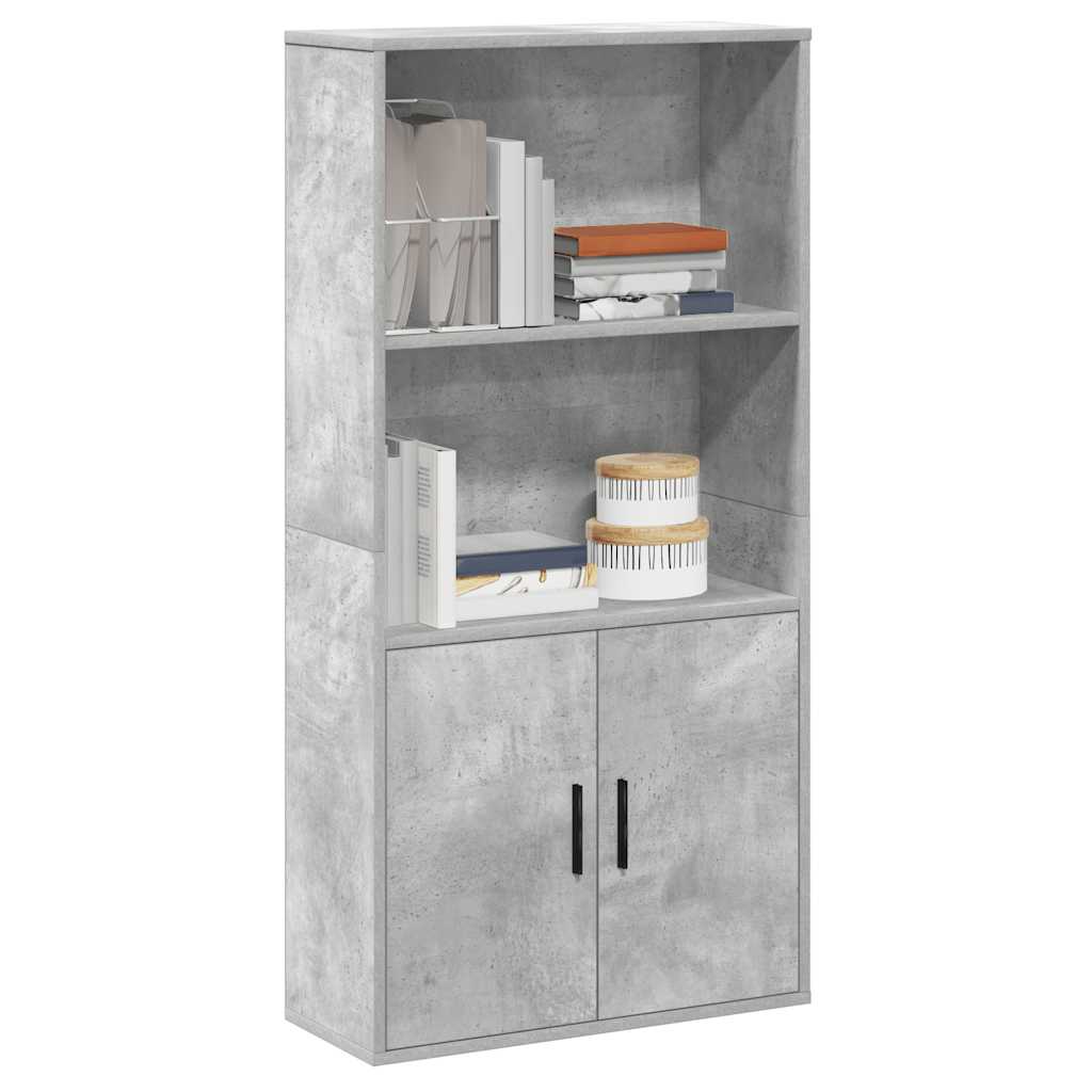 Bookcase Concrete Grey 60x24x120 cm Engineered Wood