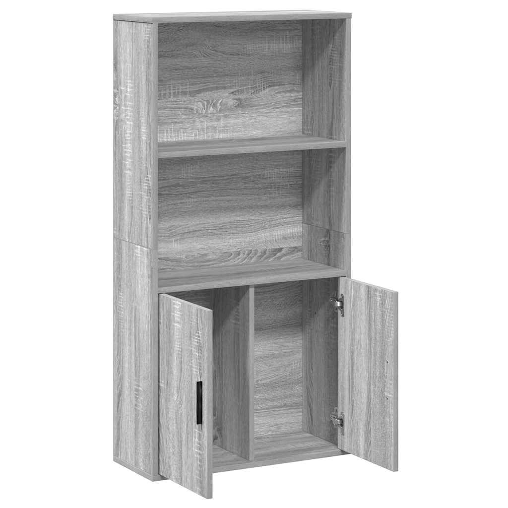 Bookcase Grey Sonoma 60x24x120 cm Engineered Wood