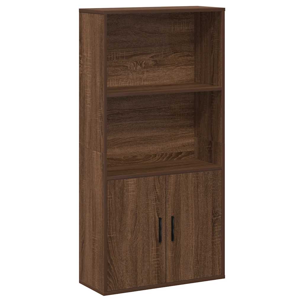 Bookcase Brown Oak 60x24x120 cm Engineered Wood