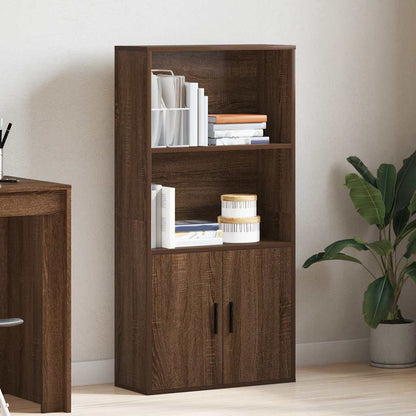 Bookcase Brown Oak 60x24x120 cm Engineered Wood