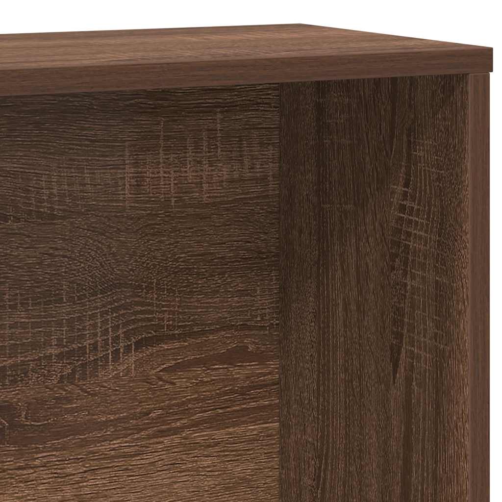 Bookcase Brown Oak 60x24x120 cm Engineered Wood