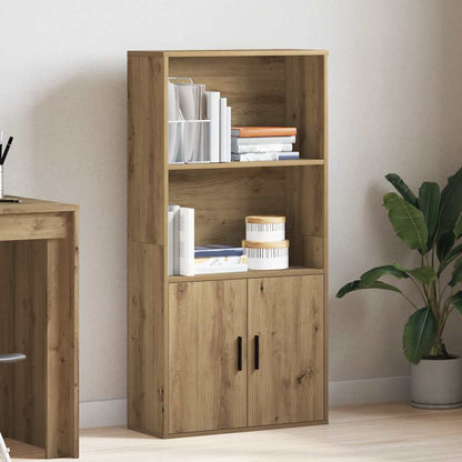 Bookcase Artisan Oak 60x24x120 cm Engineered Wood