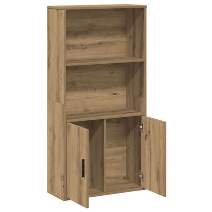 Bookcase Artisan Oak 60x24x120 cm Engineered Wood