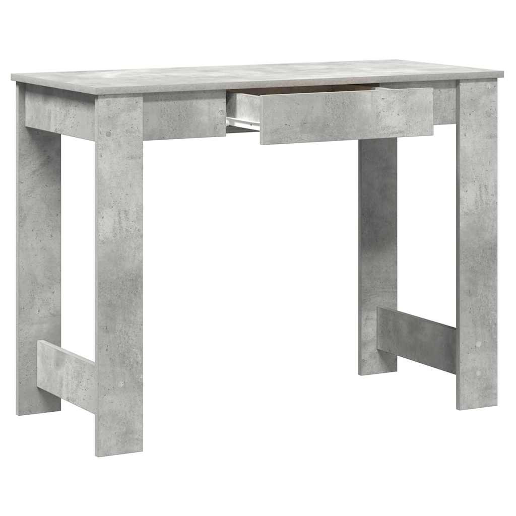 Desk Concrete Grey 100x45x75 cm Engineered Wood