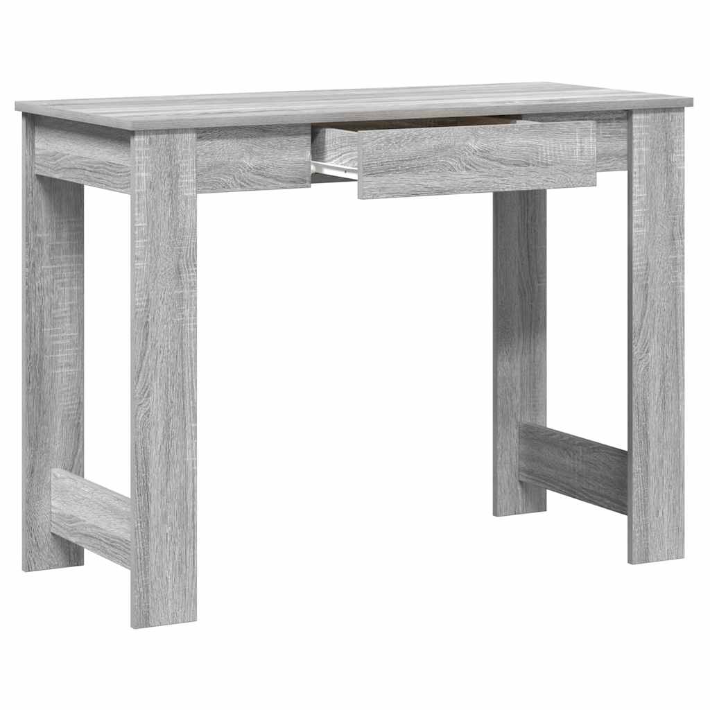 Desk Grey Sonoma 100x45x75 cm Engineered Wood