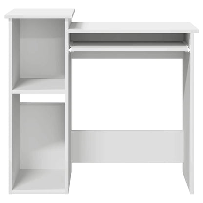 Desk with Shelves White 84x40x78 cm Engineered Wood