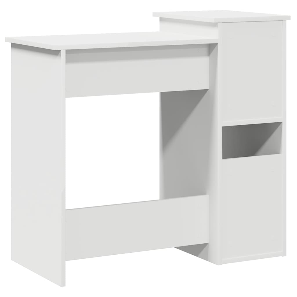 Desk with Shelves White 84x40x78 cm Engineered Wood