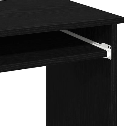 Desk with Shelves Black 84x40x78 cm Engineered Wood