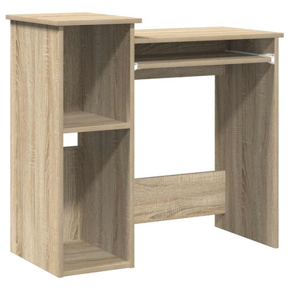 Desk with Shelves Sonoma Oak 84x40x78 cm Engineered Wood