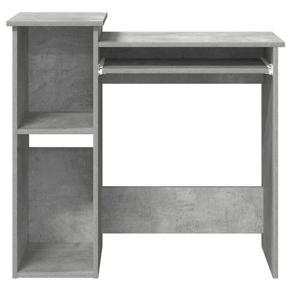 Desk with Shelves Concrete Grey 84x40x78 cm Engineered Wood