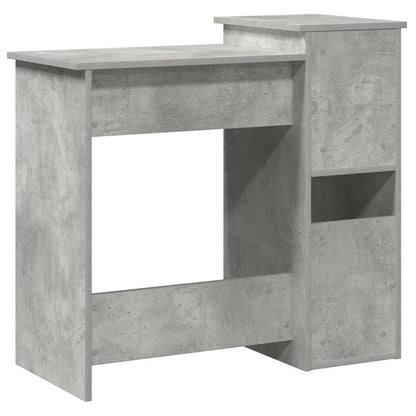 Desk with Shelves Concrete Grey 84x40x78 cm Engineered Wood