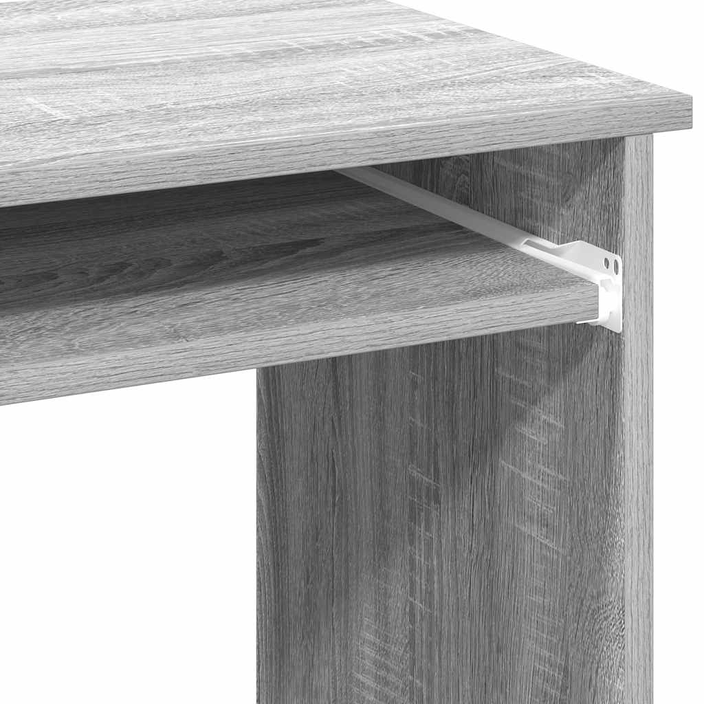 Desk with Shelves Grey Sonoma 84x40x78 cm Engineered Wood