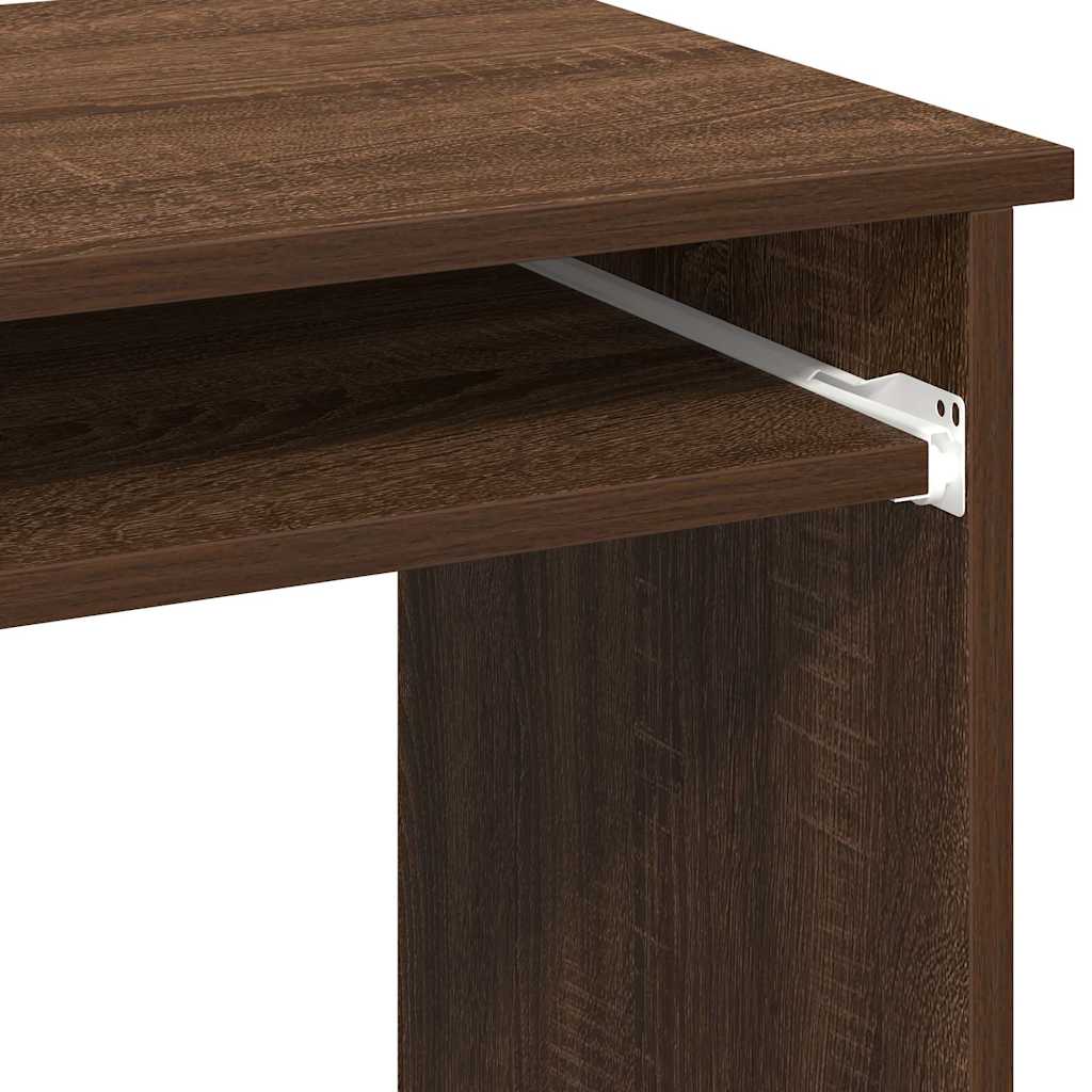 Desk with Shelves Brown Oak 84x40x78 cm Engineered Wood