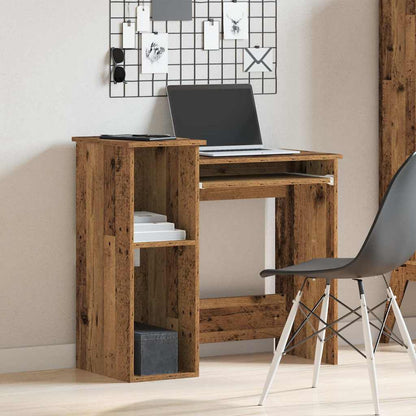 Desk with Shelves Old Wood 84x40x78 cm Engineered Wood