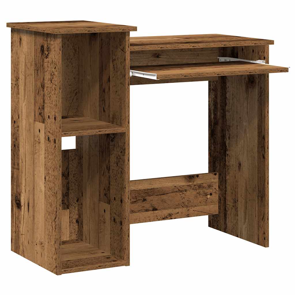 Desk with Shelves Old Wood 84x40x78 cm Engineered Wood