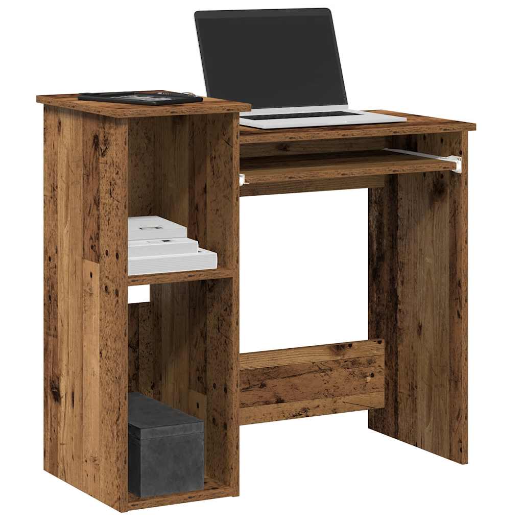 Desk with Shelves Old Wood 84x40x78 cm Engineered Wood