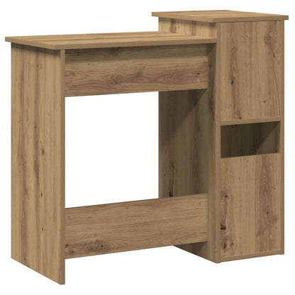 Desk with Shelves Artisan Oak 84x40x78 cm Engineered Wood