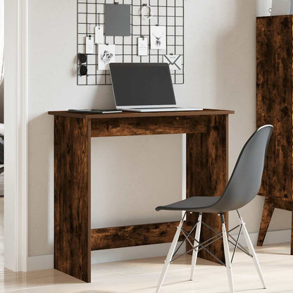 Desk Smoked Oak 80x40x75 cm Engineered Wood