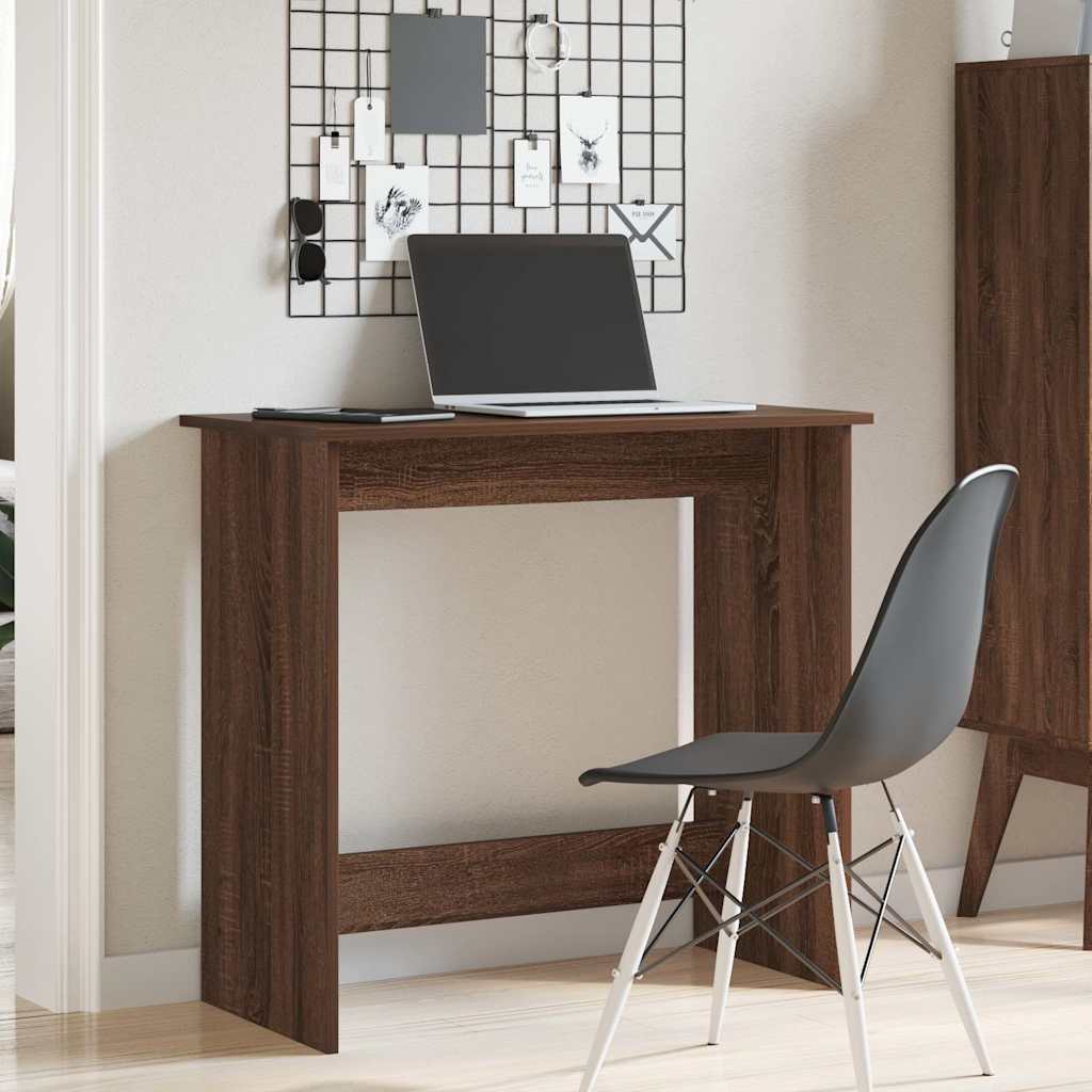 Desk Brown Oak 80x40x75 cm Engineered Wood