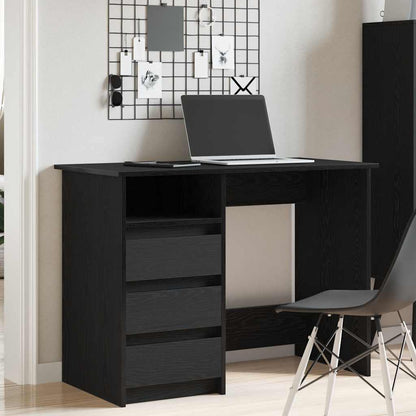 Desk Black 102x50x75 cm Engineered Wood