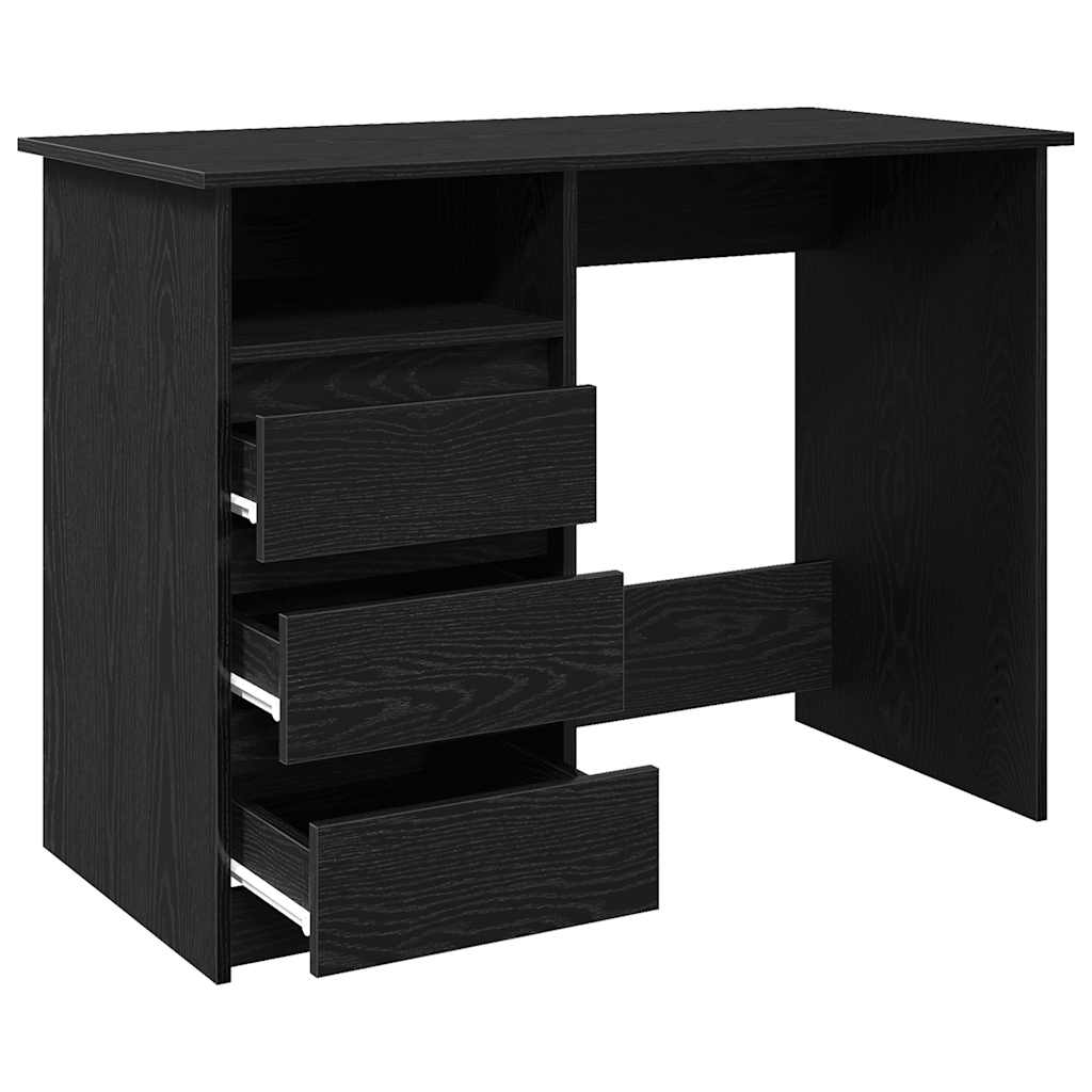 Desk Black 102x50x75 cm Engineered Wood