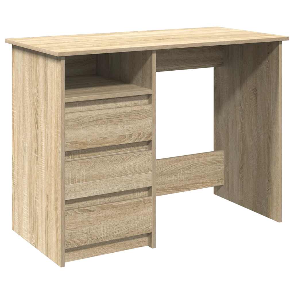 Desk Sonoma Oak 102x50x75 cm Engineered Wood