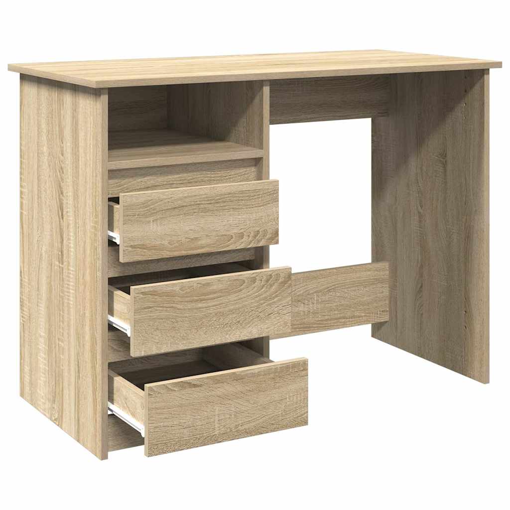 Desk Sonoma Oak 102x50x75 cm Engineered Wood