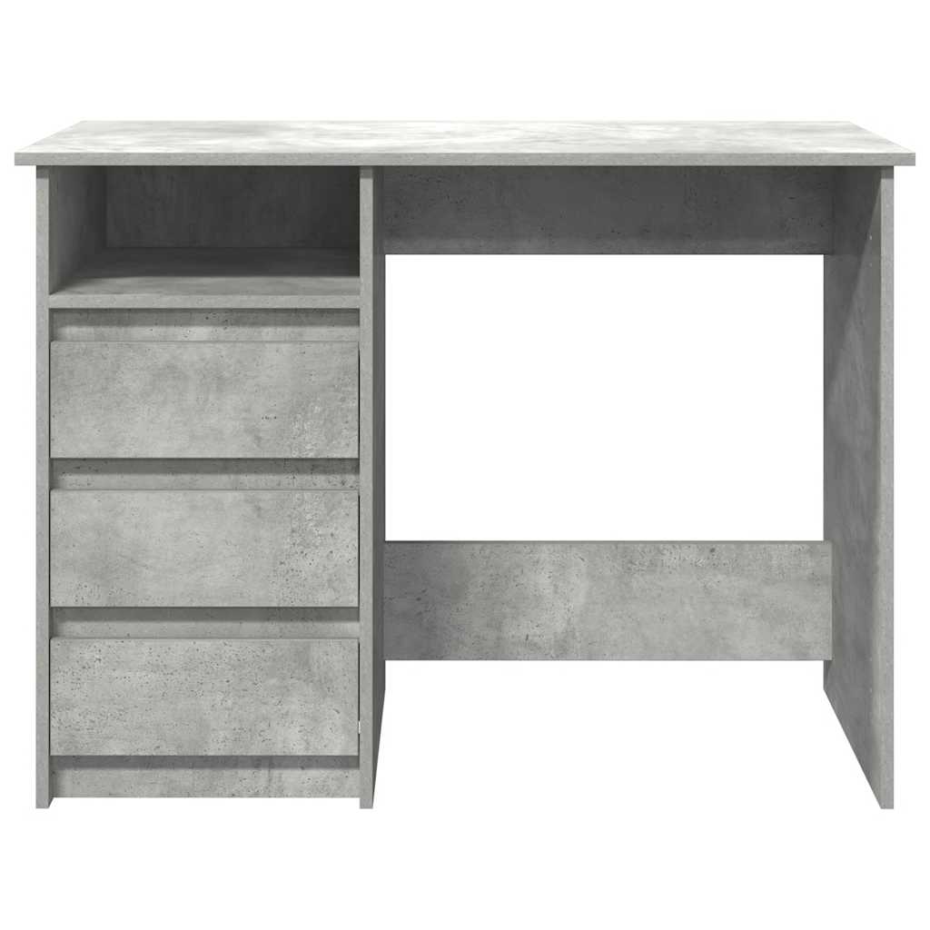 Desk Concrete Grey 102x50x75 cm Engineered Wood