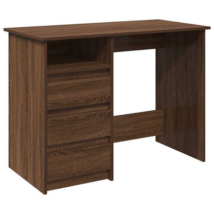 Desk Brown Oak 102x50x75 cm Engineered Wood